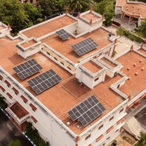 Chengam Court Building Solar Panel Installation by Navina Agency