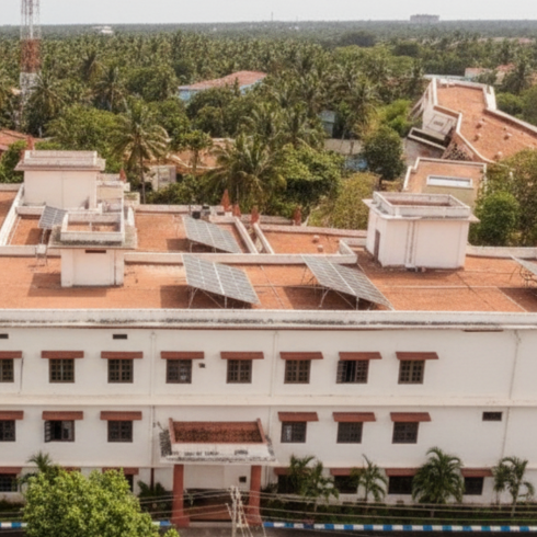 Chengam Solar Panel Top View Installation by Navina Agency