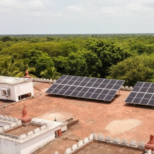 Cheyyar Court Building Solar Panel Installation by Navina Agency