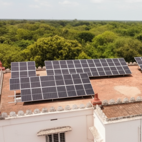 Cheyyar Court Building Rooftop Solar Grid Installation by Navina Agency