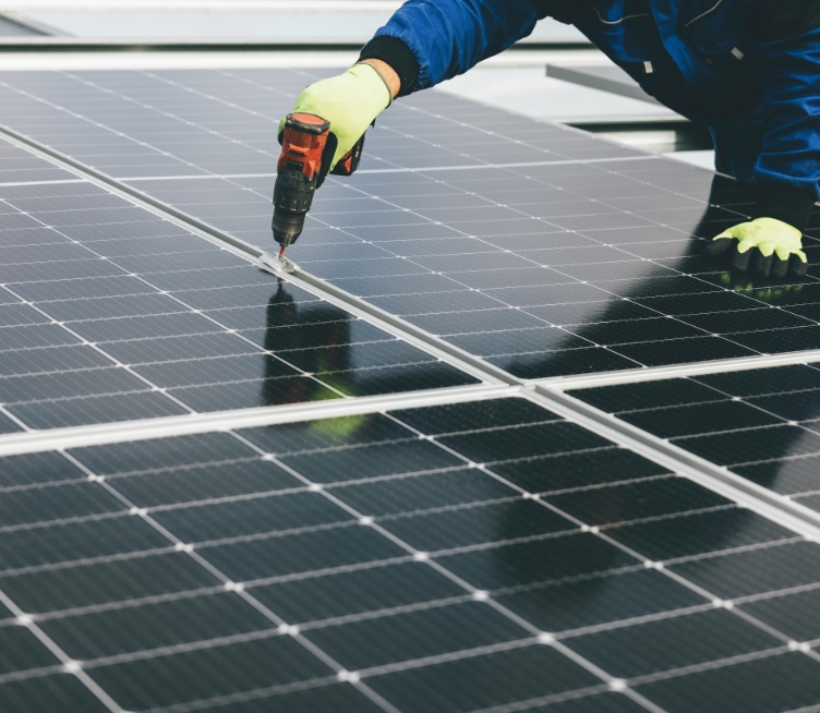 Solar Power System Fitting by Navina Agency