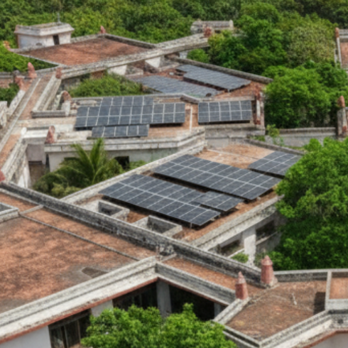 Tiruvannamalai Court Building Solar Panels by Navina Agency